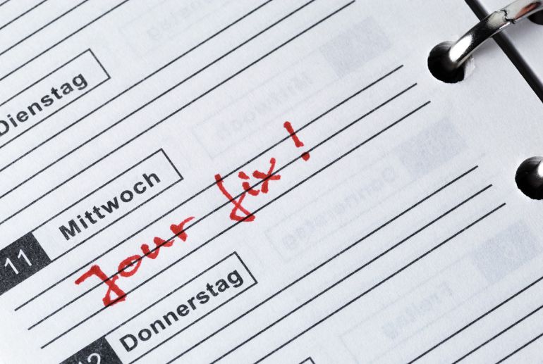 Eingetragener Termin im Kalender